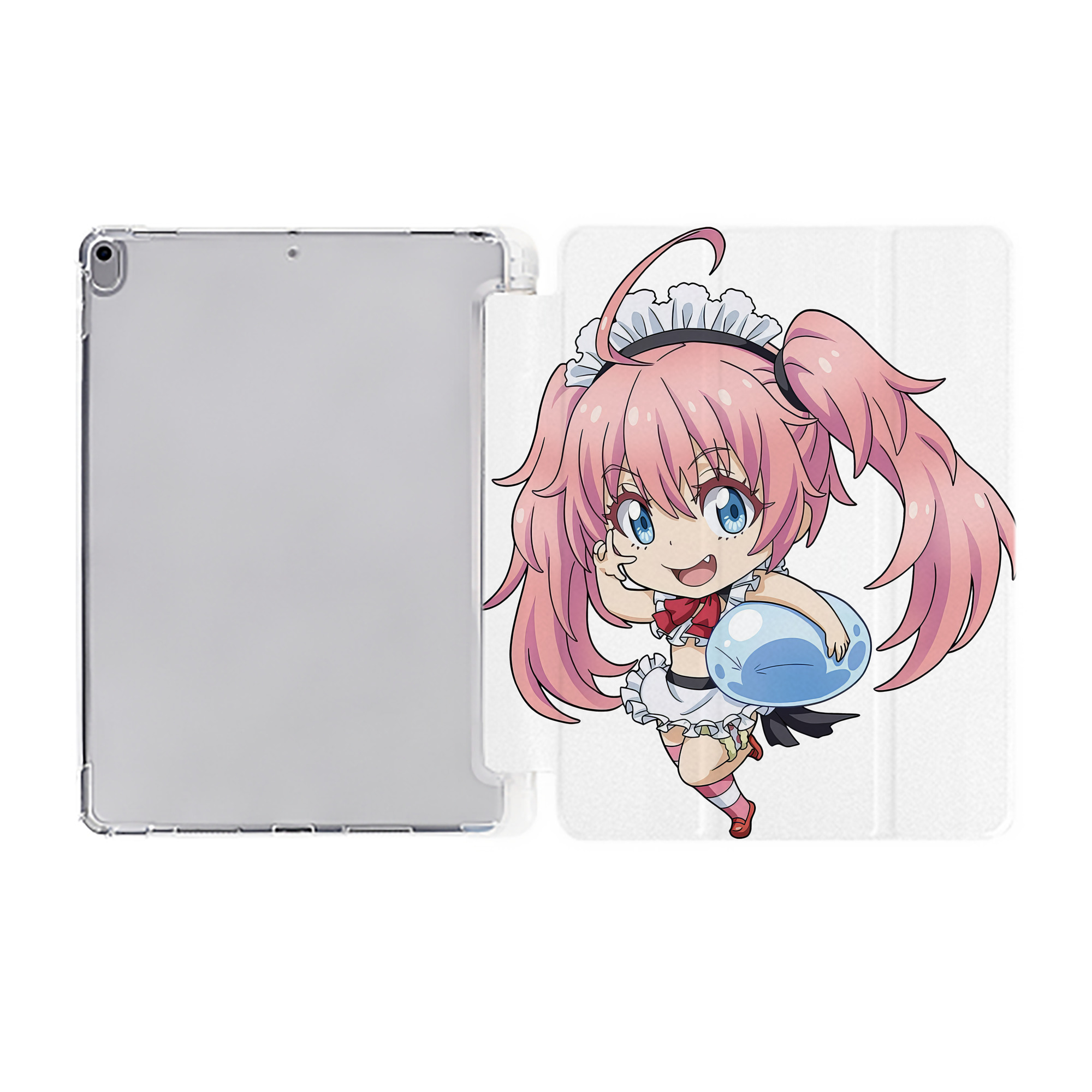 （画像用） 転スラ Regarding Reincarnated to Slime IPad ケース ペン収納付き 三つ折りスタンド PUレザー×シリコン 対応機種9.5/10.5/10.9インチ